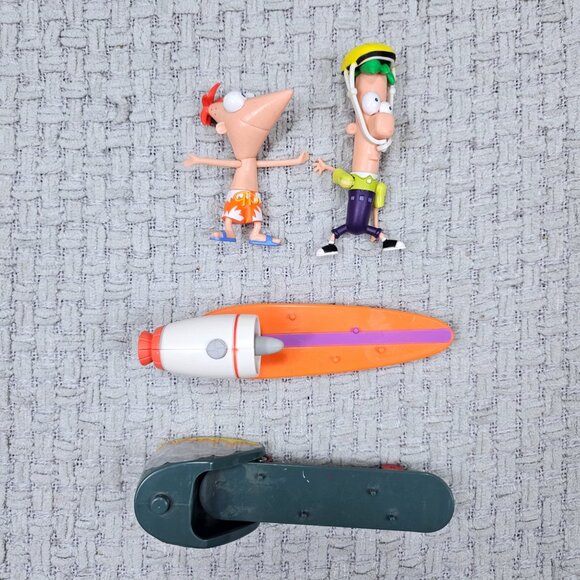 Disney Phineas & Ferb Action Figures Perry Doofenshmirtz Tidal Waves Mixed Lot - Picture 2 of 5